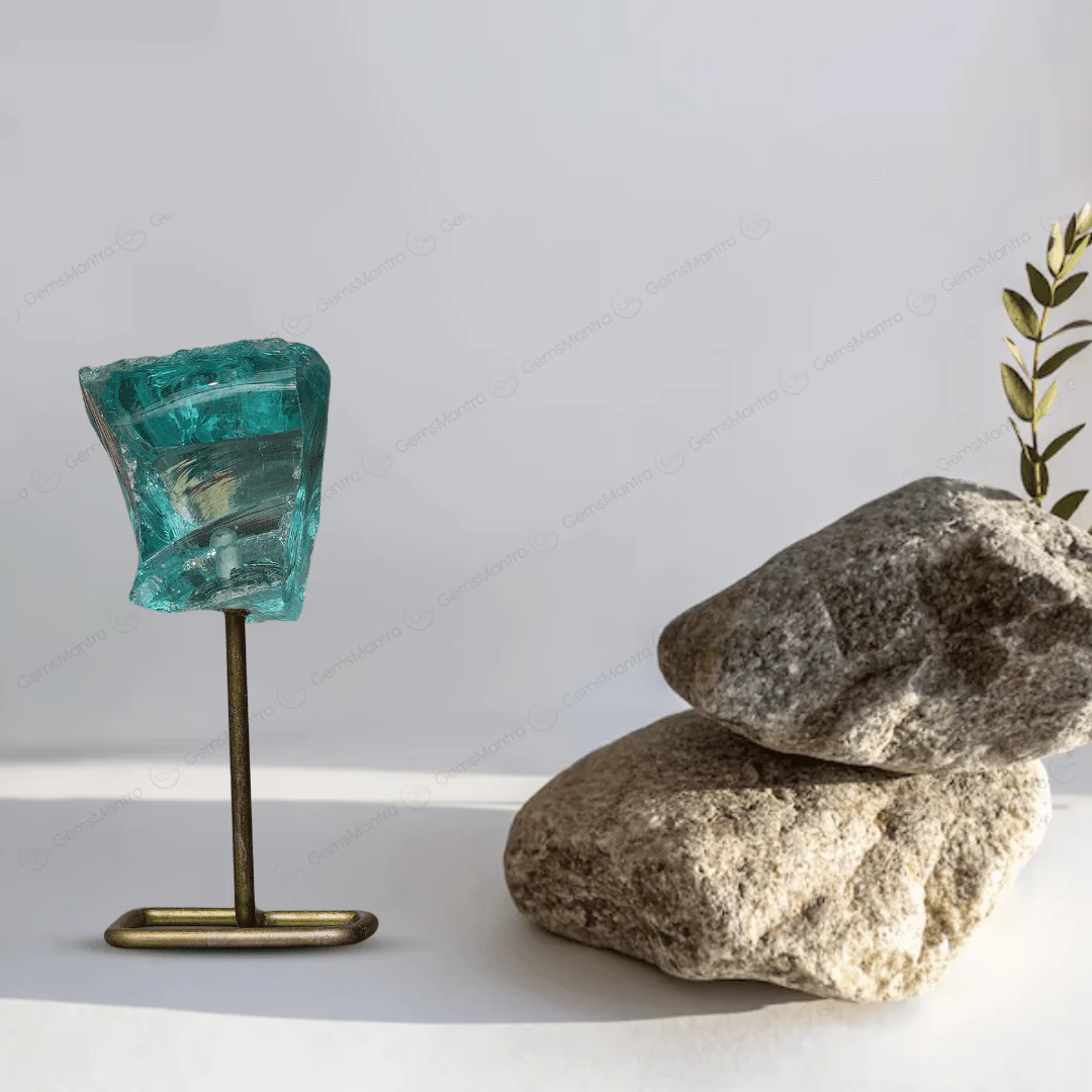 Aqua Obsidian Raw Stone Stand – for Vastu - Image 2