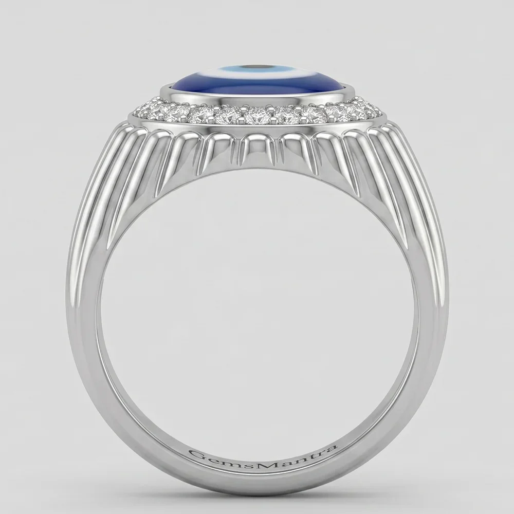 Evil Eye Textured Ring – Unisex - Image 4