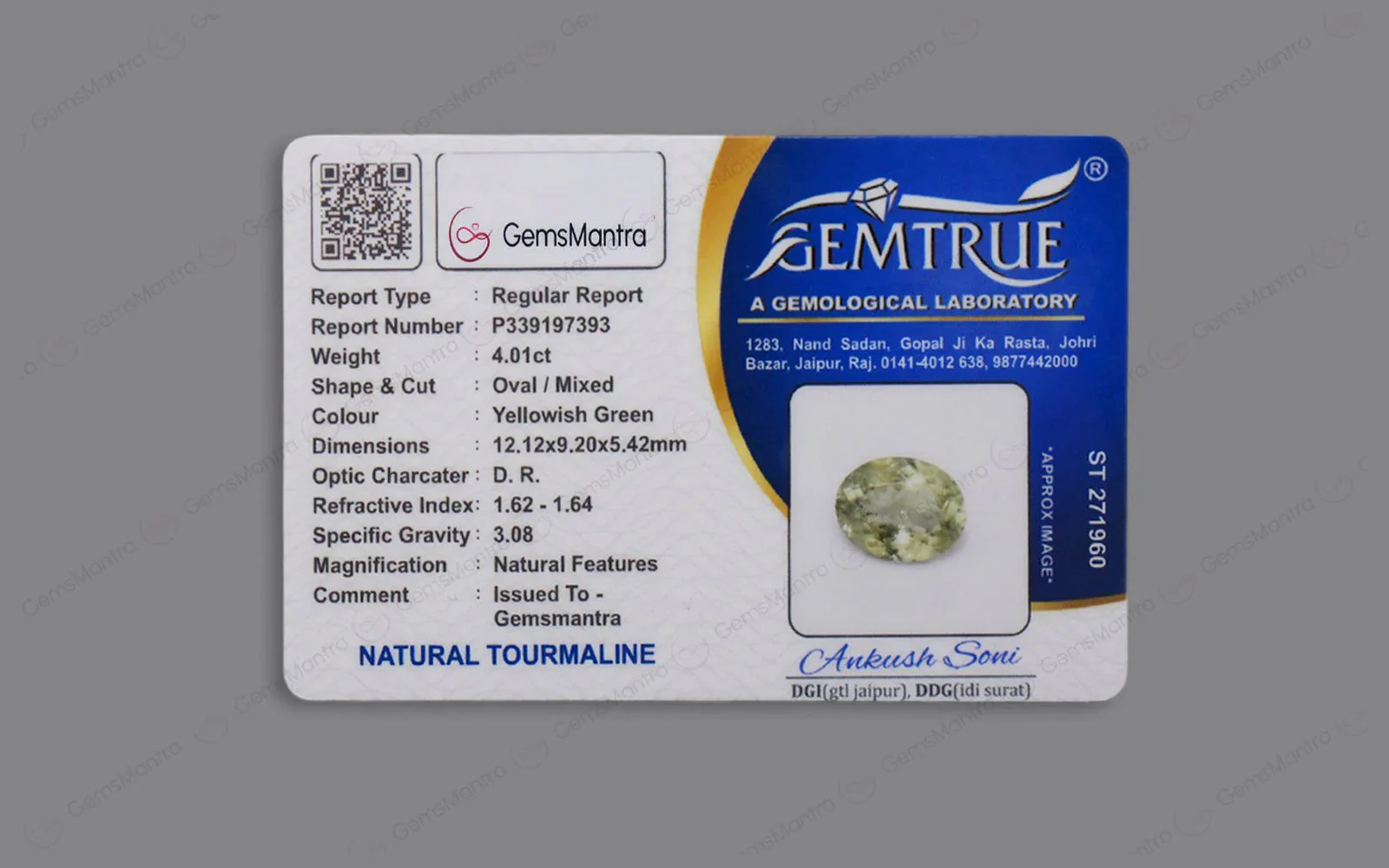 Chrome Tourmaline – 4.01 Carat / 4.4 Ratti [GM01136] - Image 4