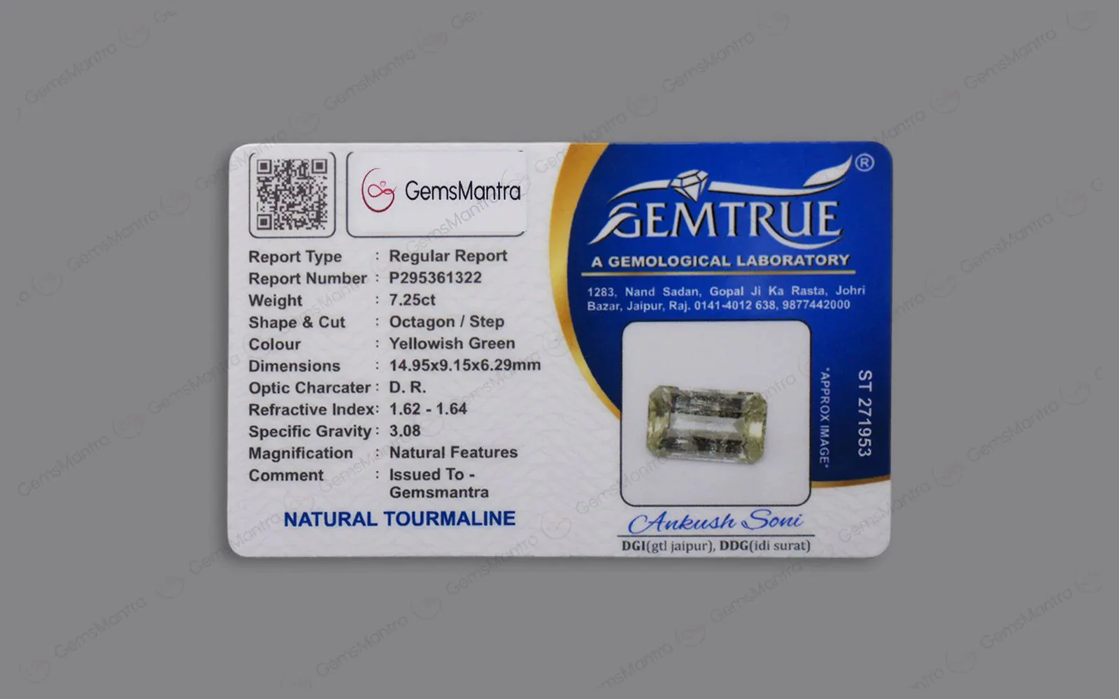 Chrome Tourmaline – 7.25 Carat / 8 Ratti [GM01140] - Image 4