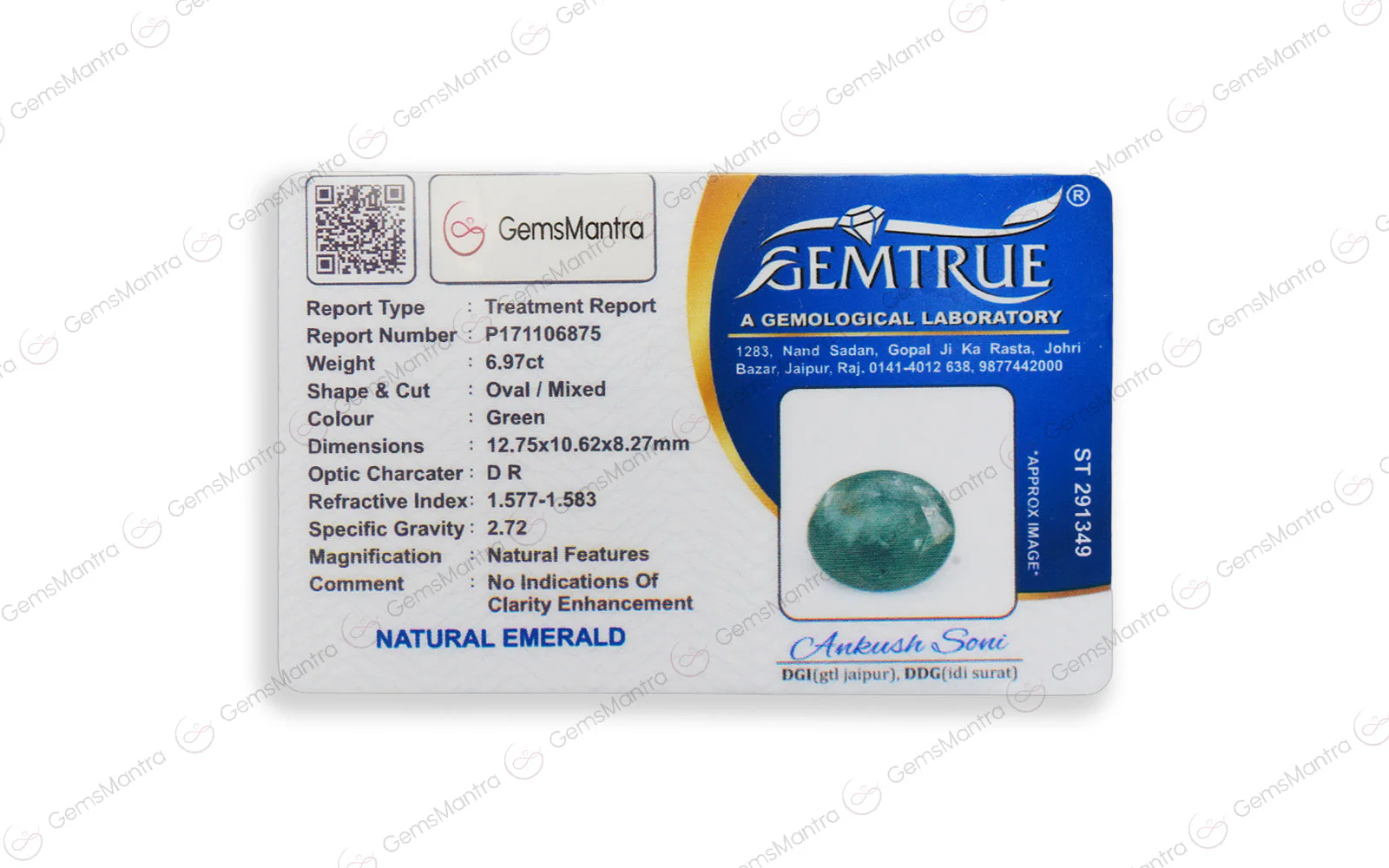 Emerald (Panna) – 6.97 Carat / 7.7 Ratti [GM02320] - Image 4