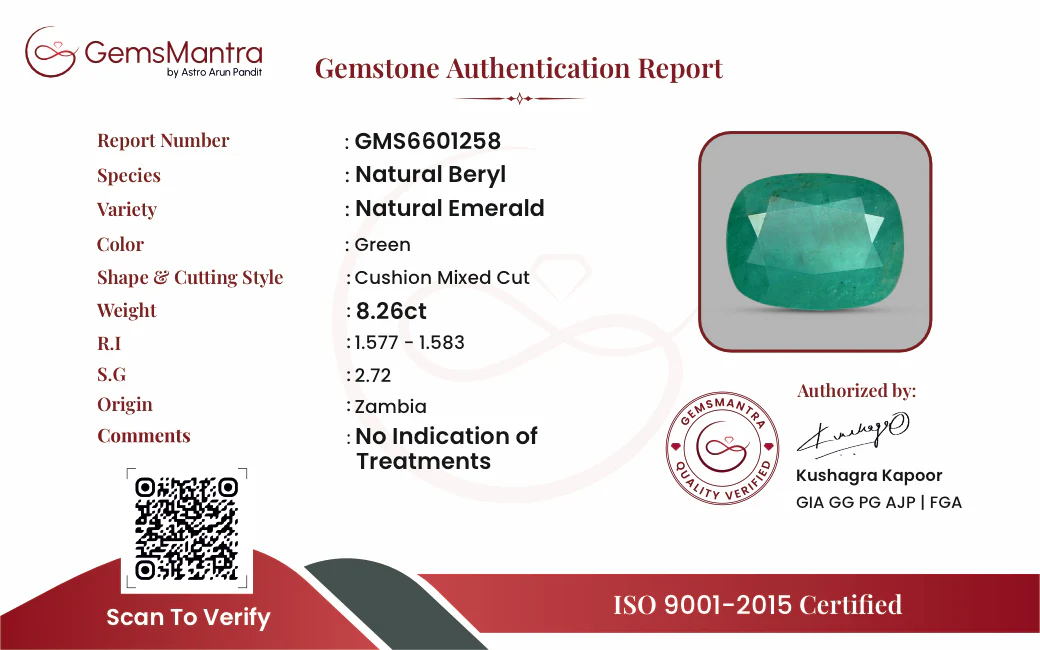 Emerald (Panna) – 8.26 Carat / 9.1 Ratti [GM09848] - Image 3