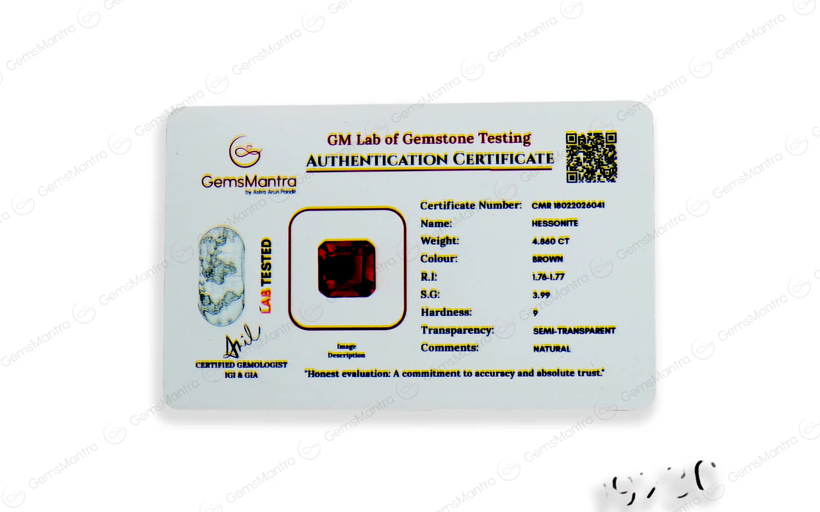 Gomed – 4.86 Carat / 5.3 Ratti [GM09230] - Image 2