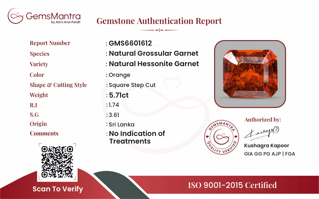 Gomed – 5.71 Carat / 6.3 Ratti [GM09233] - Image 2