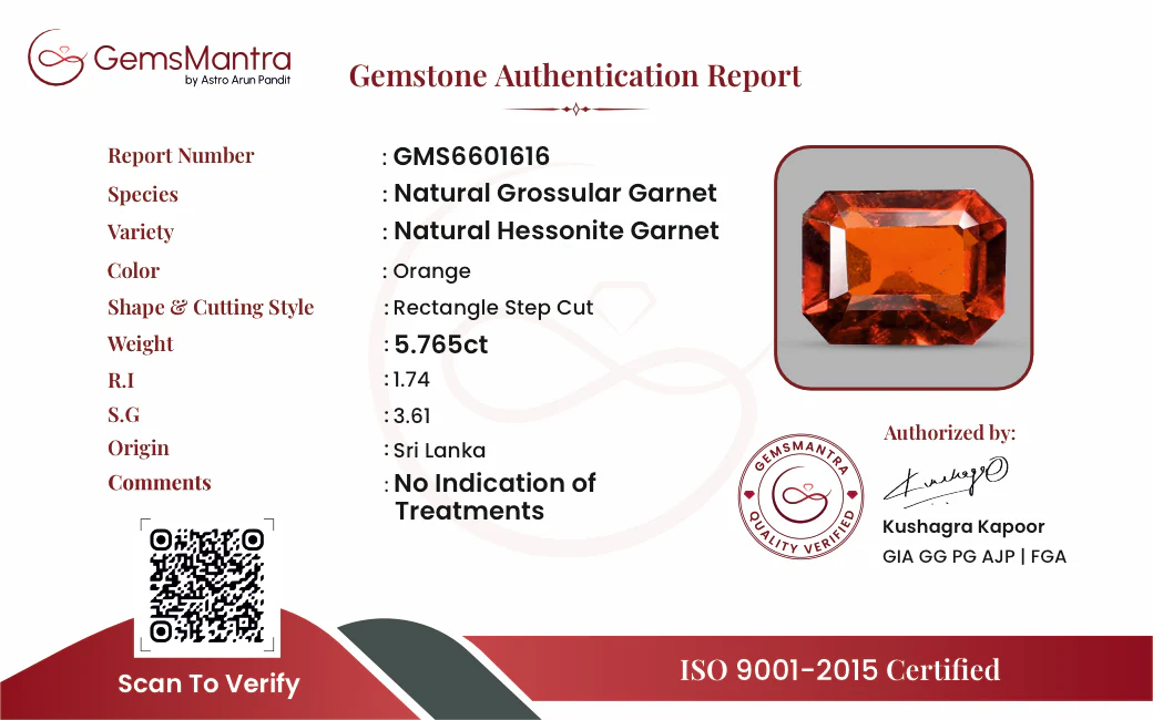 Gomed – 5.765 Carat / 6.3 Ratti [GM09241] - Image 2