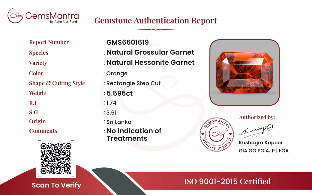Gomed – 5.595 Carat / 6.2 Ratti [GM09245] - Image 3