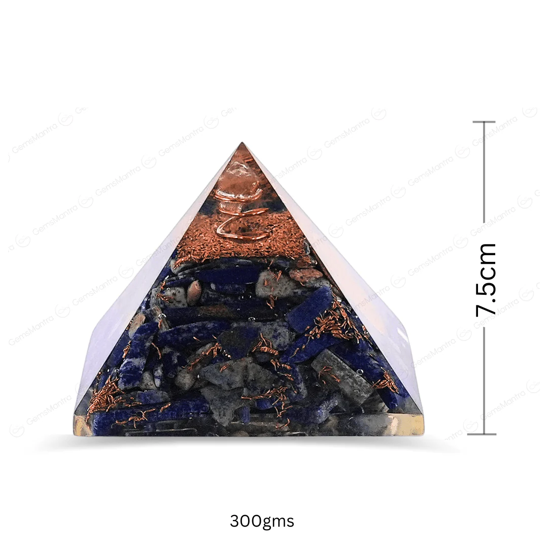 Lapis Lazuli Orgonite Pyramid – for Positive Energy - Image 3