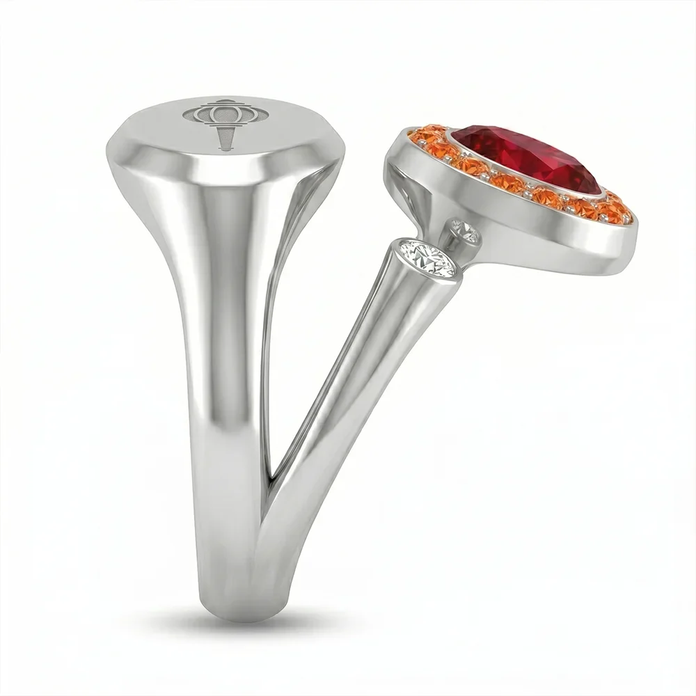 Dual Energy Gemstone Open Ring – 925 Silver - Image 4