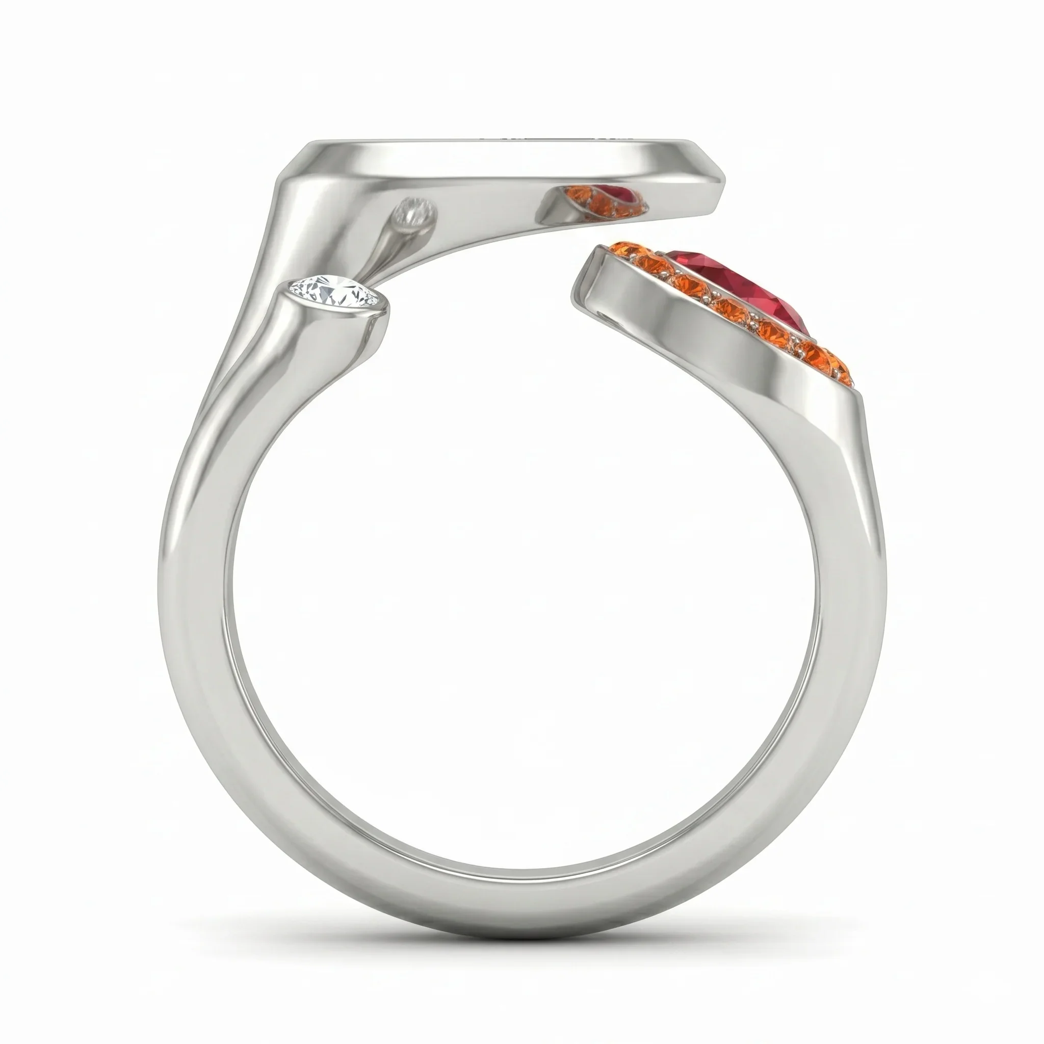 Dual Energy Gemstone Open Ring – 925 Silver - Image 5
