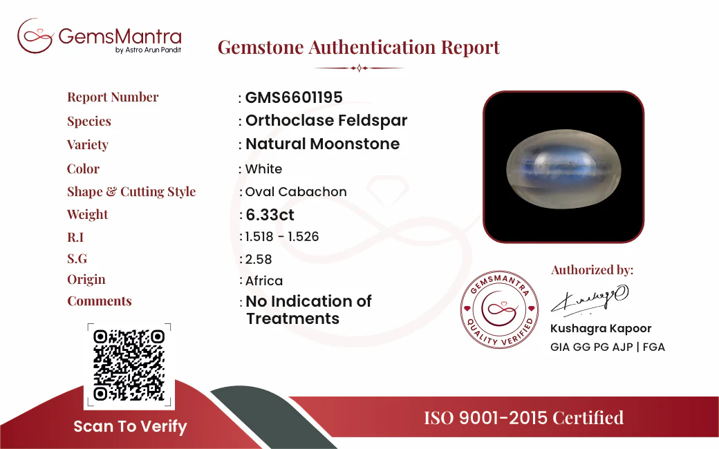 Moonstone (Chandramani) – 6.33 Carat / 7 Ratti [GM09868] - Image 3