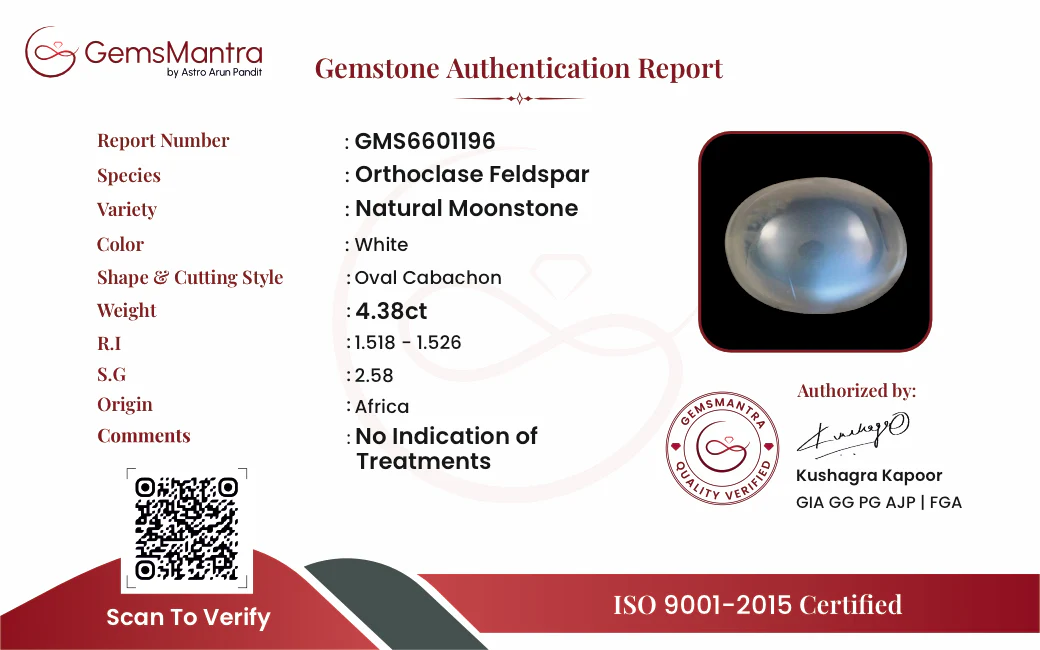 Moonstone (Chandramani) – 4.38 Carat / 4.8 Ratti [GM09869] - Image 3