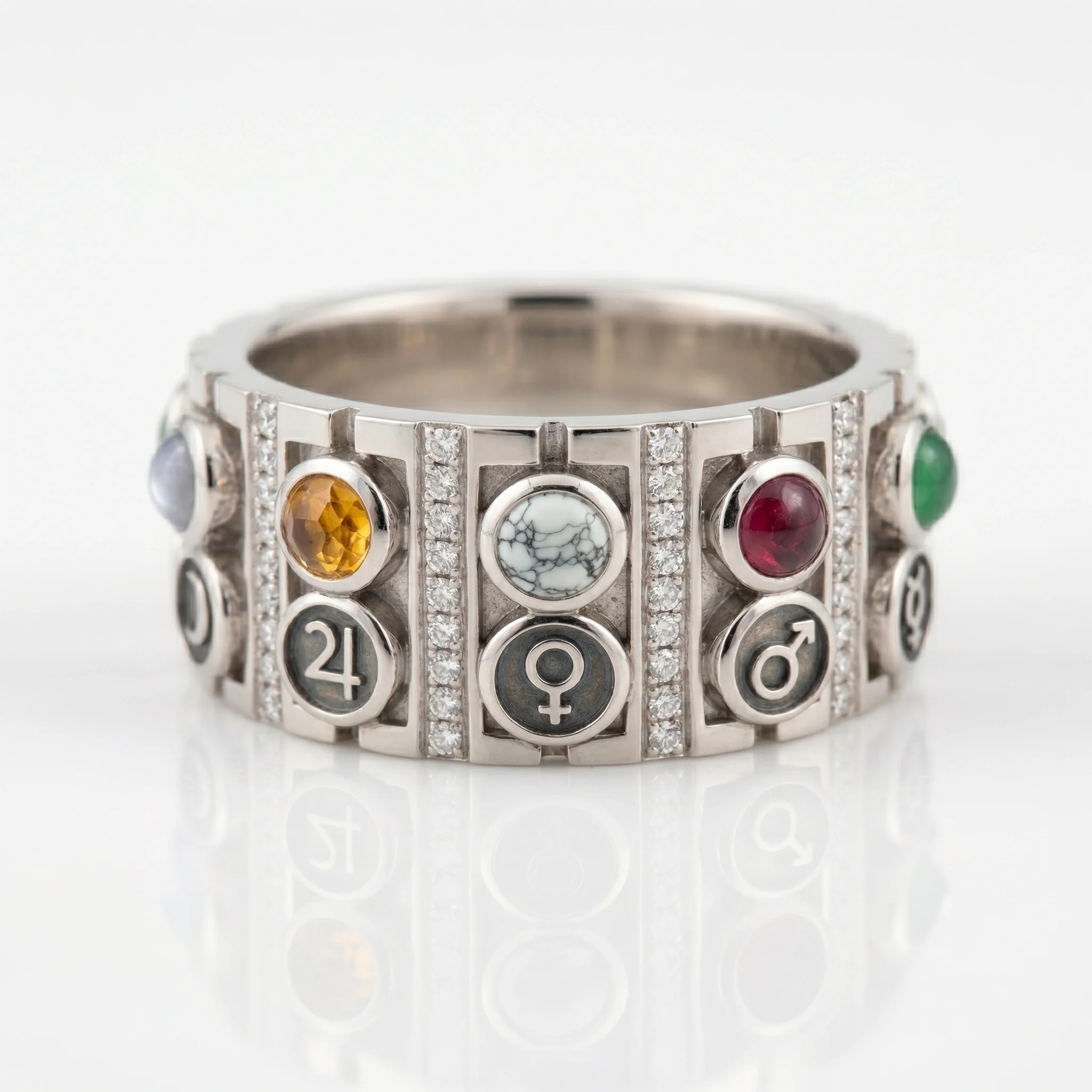 Zodiac Band Silver Ring - Image 4