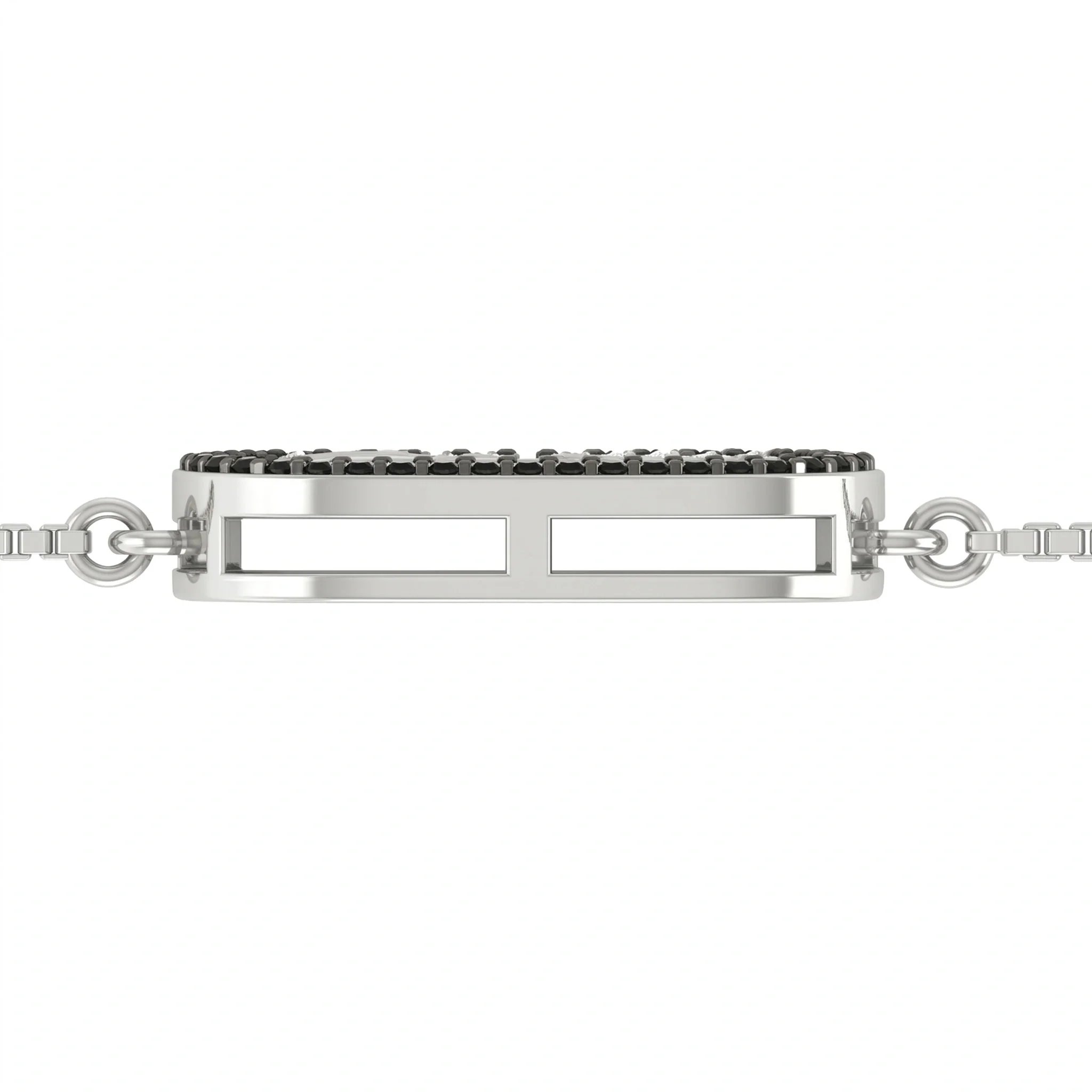 Om Engraved Silver Bracelet - Image 3
