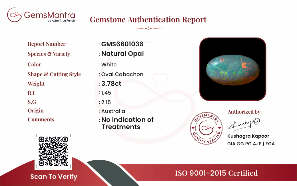 Opal – 3.78 Carat / 4.2 Ratti [GM09937] - Image 2