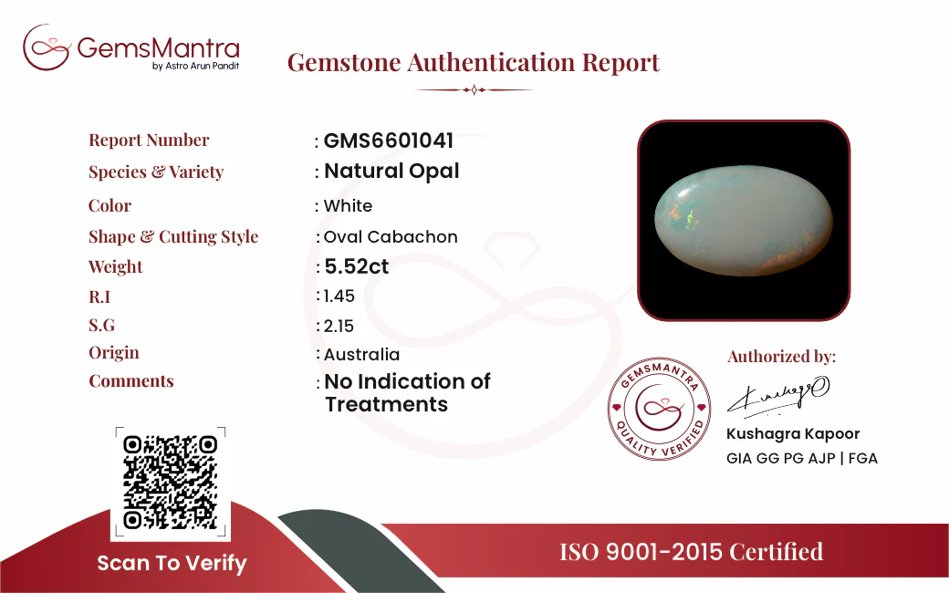 Opal – 5.52 Carat / 6.1 Ratti [GM09942] - Image 2