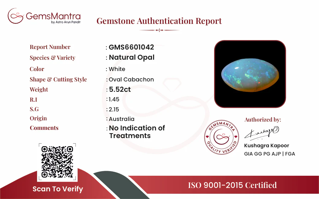 Opal – 5.52 Carat / 6.1 Ratti [GM09943] - Image 2
