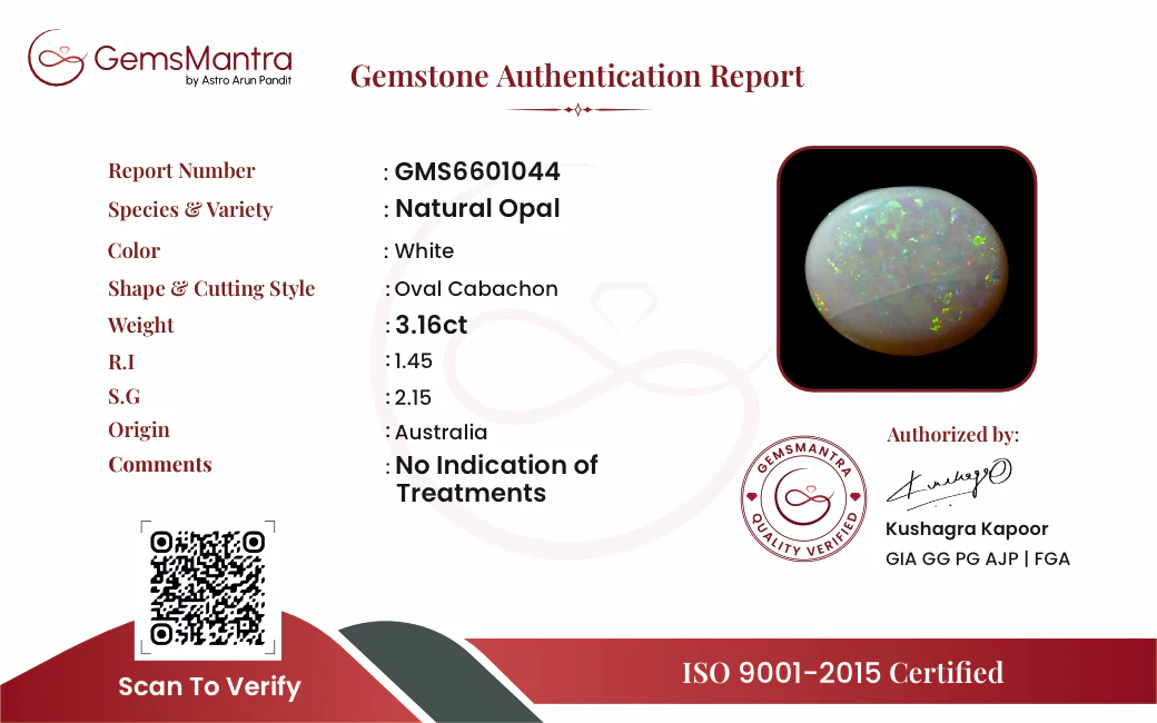 Opal – 3.16 Carat / 3.5 Ratti [GM09945] - Image 2