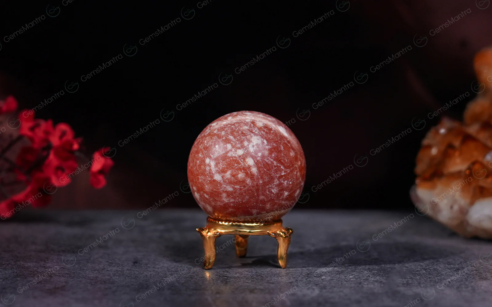 Orange Calcite Sphere – for Vastu