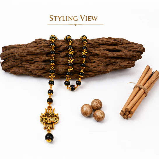 Original Shiv Trishul Karungali Mala (Gold) - Image 12