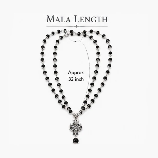 Original Shiv Trishul Karungali Mala (Silver) - Image 10