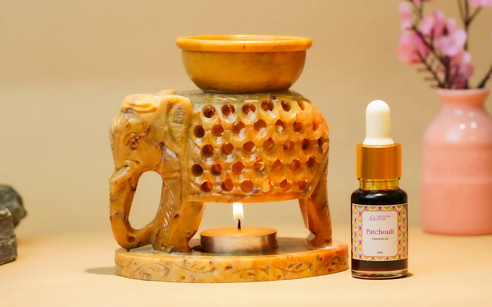 Patchouli Essential Oil & Diffuser Set – for Home Fragrance