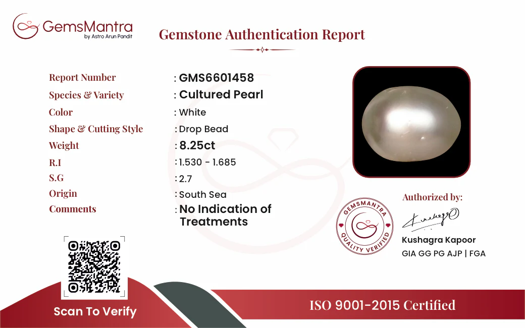 Pearl (Moti) – 8.25 Carat / 9.1 Ratti [GM09410] - Image 3