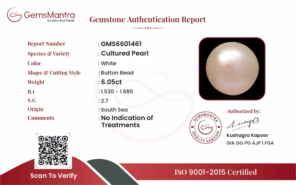 Pearl (Moti) – 6.05 Carat / 6.7 Ratti [GM09634] - Image 3