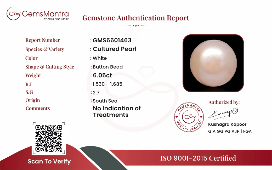 Pearl (Moti) – 6.05 Carat / 6.7 Ratti [GM09636] - Image 3