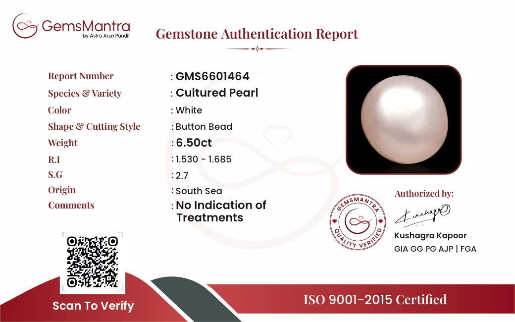 Pearl (Moti) – 6.5 Carat / 7.2 Ratti [GM09637] - Image 3