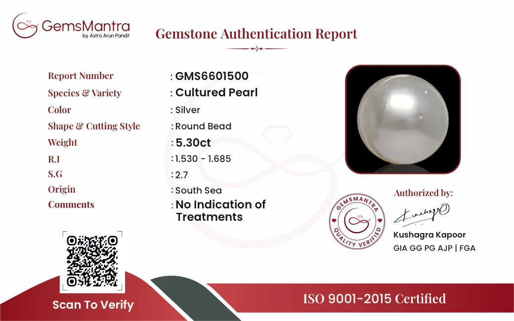 Pearl (Moti) – 5.3 Carat / 5.8 Ratti [GM09699] - Image 3