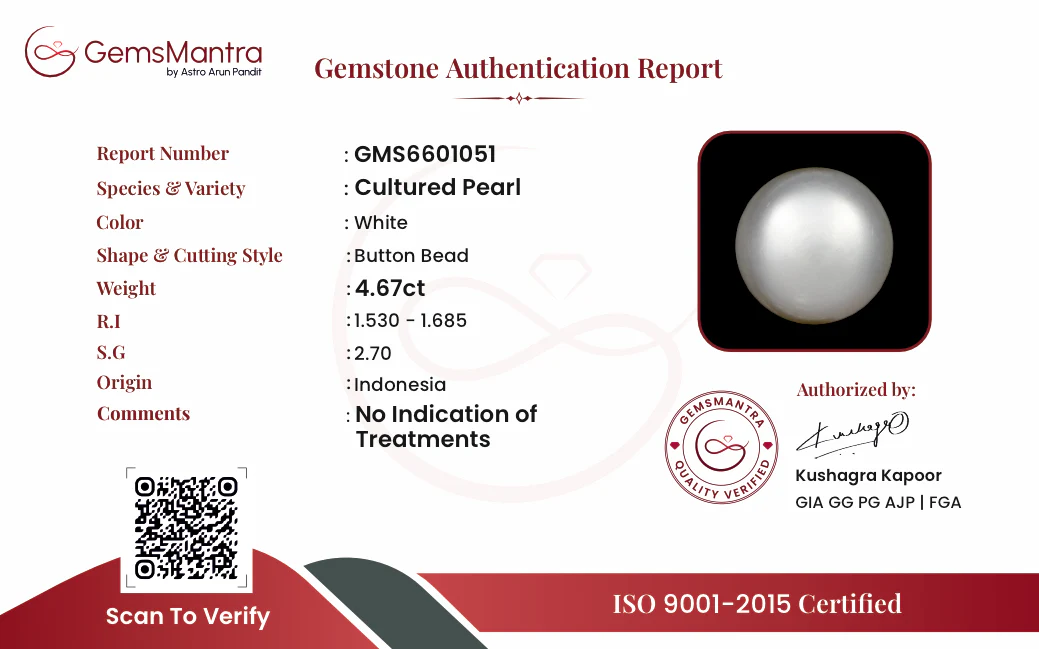 Pearls (Moti) – 4.67 Carat / 5.1 Ratti [GM09907] - Image 3