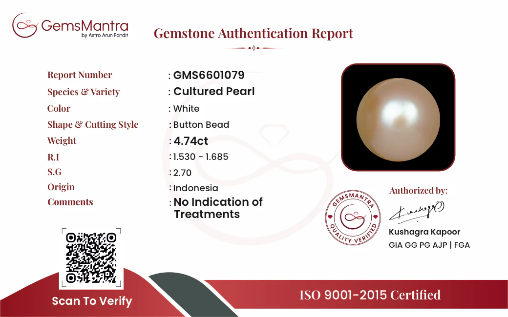 Pearls (Moti) – 4.74 Carat / 5.2 Ratti [GM09970] - Image 3