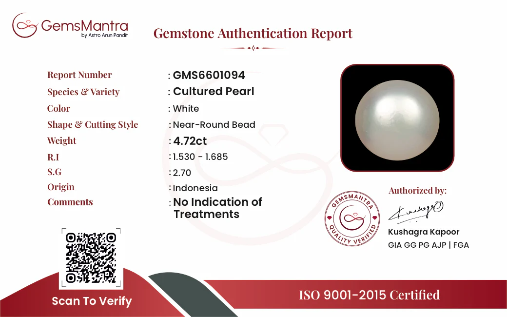 Pearls (Moti) – 4.72 Carat / 5.2 Ratti [GM09985] - Image 3