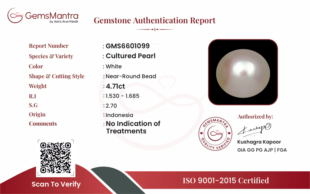 Pearls (Moti) – 4.71 Carat / 5.2 Ratti [GM09990] - Image 3