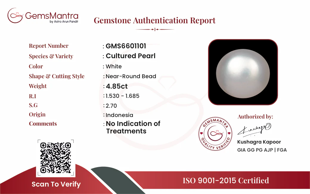 Pearls (Moti) – 4.85 Carat / 5.3 Ratti [GM09992] - Image 3