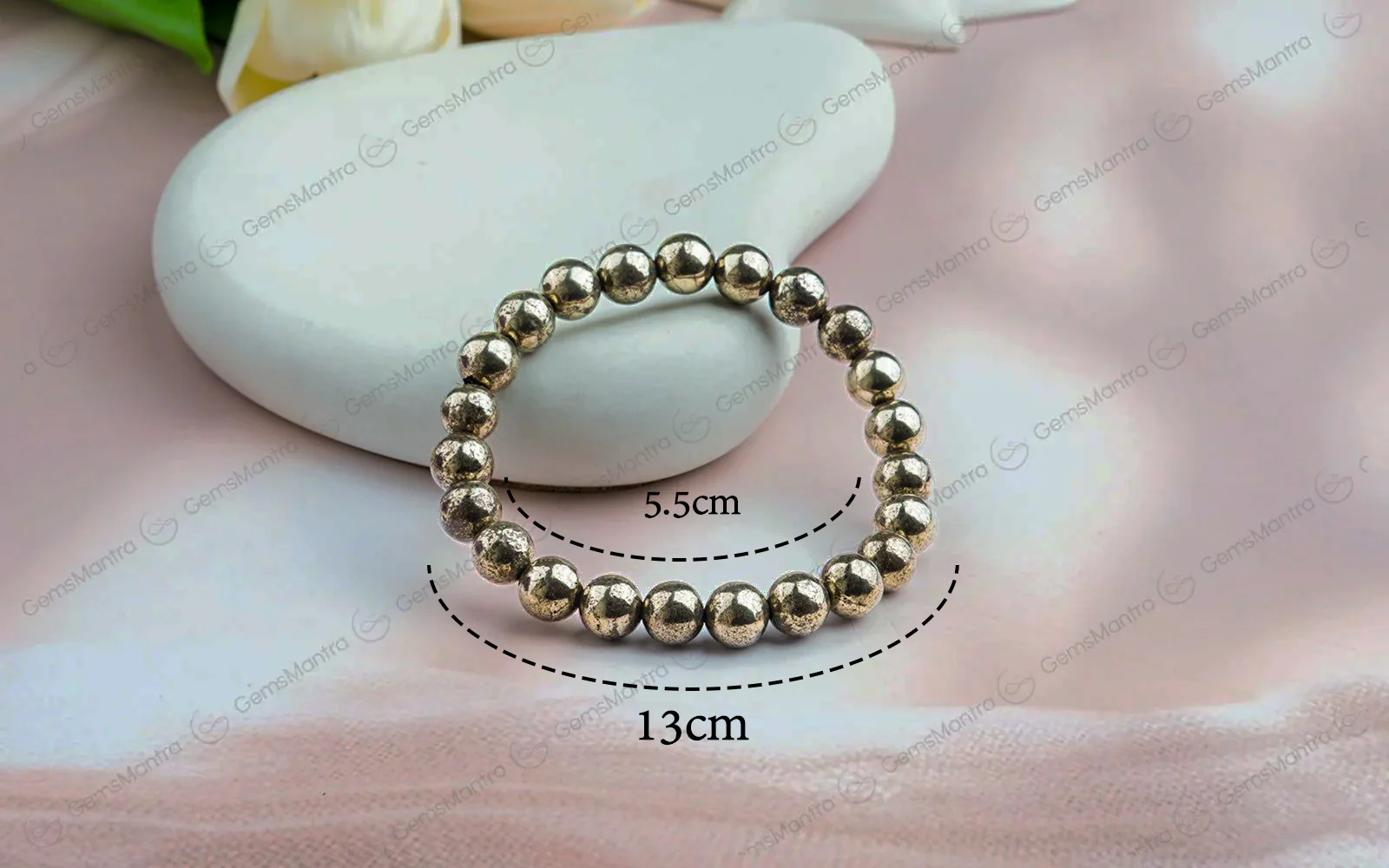 Pyrite Bracelet 8mm for Men – Wealth & Success - Image 2