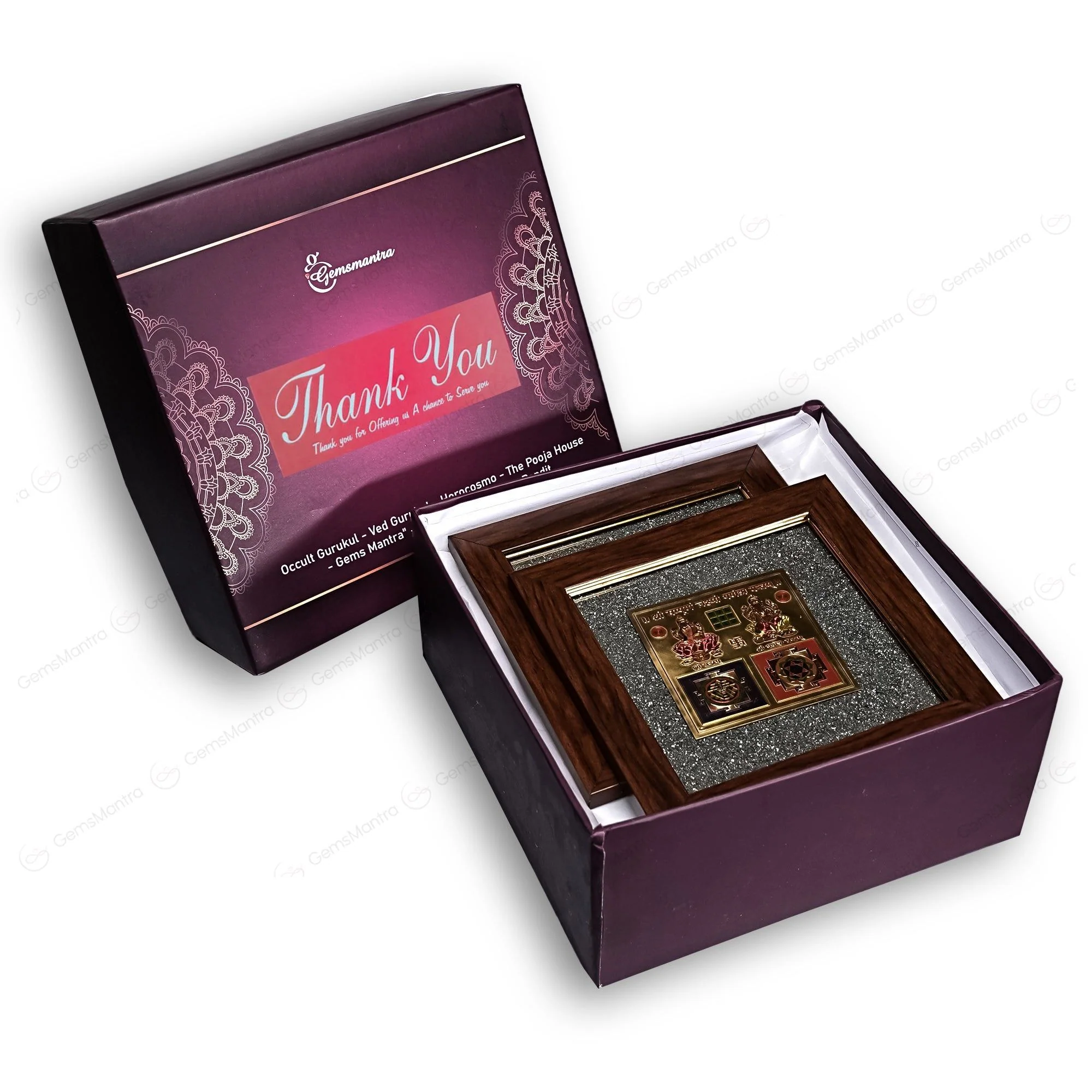 Shree Pyrite Yantra + Laxmi Ganesh Pyrite Dust Frame Combo – for Wealth & Puja - Image 6