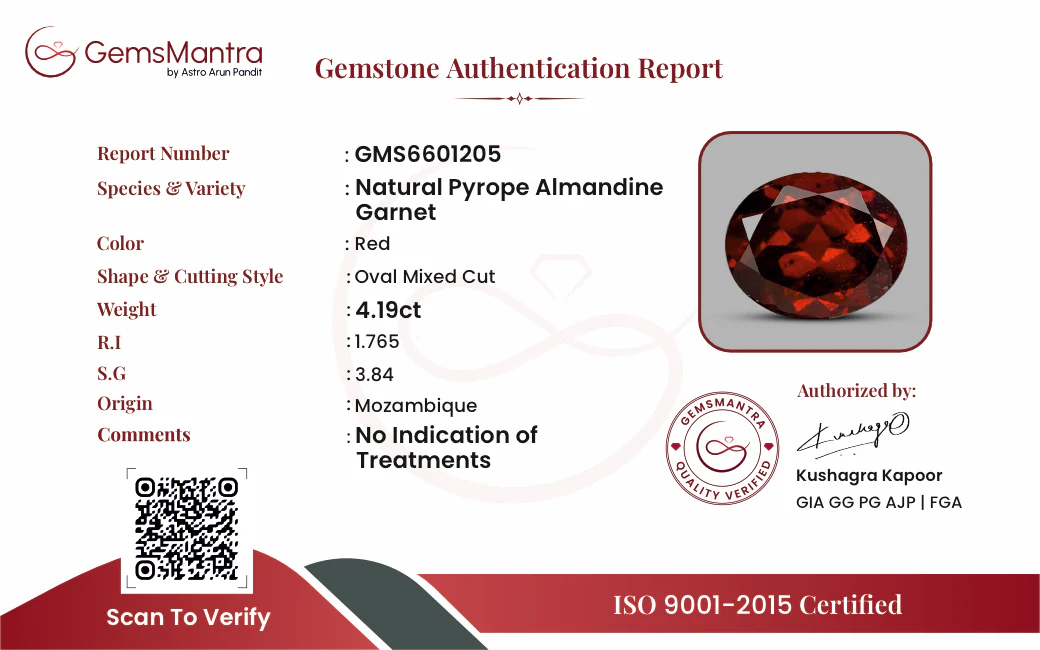Red Garnet – 4.19 Carat / 4.6 Ratti [GM09889] - Image 3