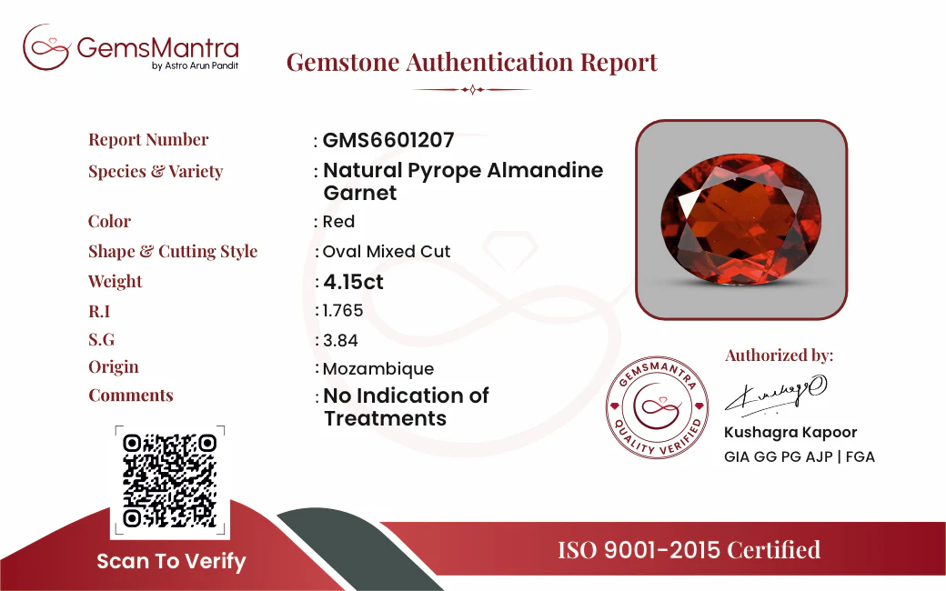 Red Garnet – 4.15 Carat / 4.6 Ratti [GM09891] - Image 3