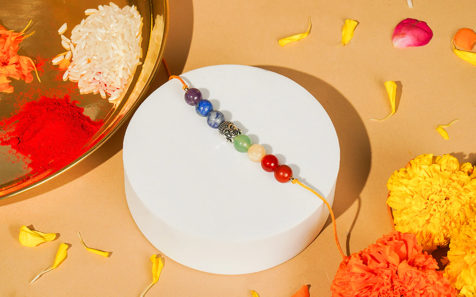 Seven Chakra Rakhi – with Buddha Bead
