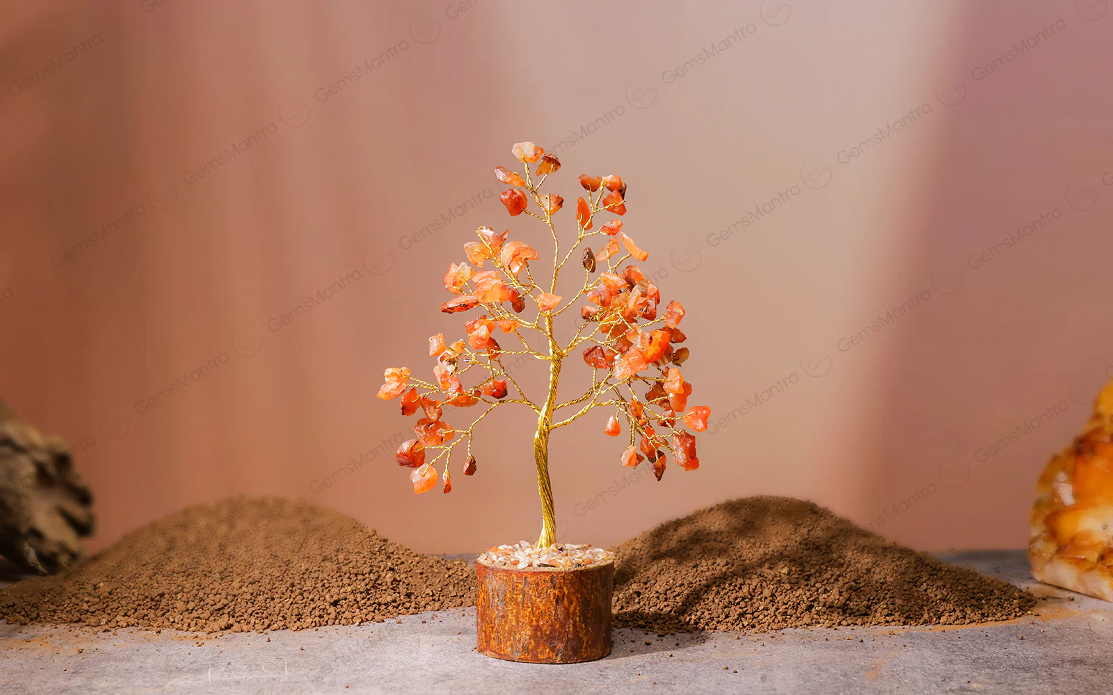 Carnelian Crystal Tree – Small, for Vastu