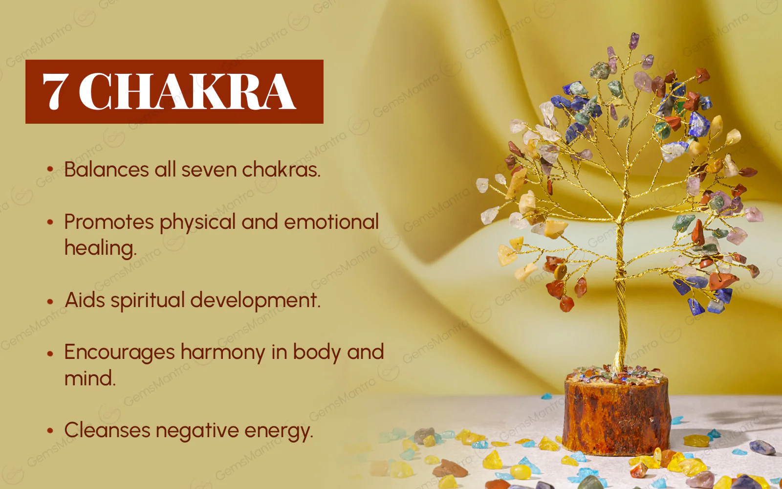 Seven Chakra Crystal Tree – Small, for Vastu - Image 3