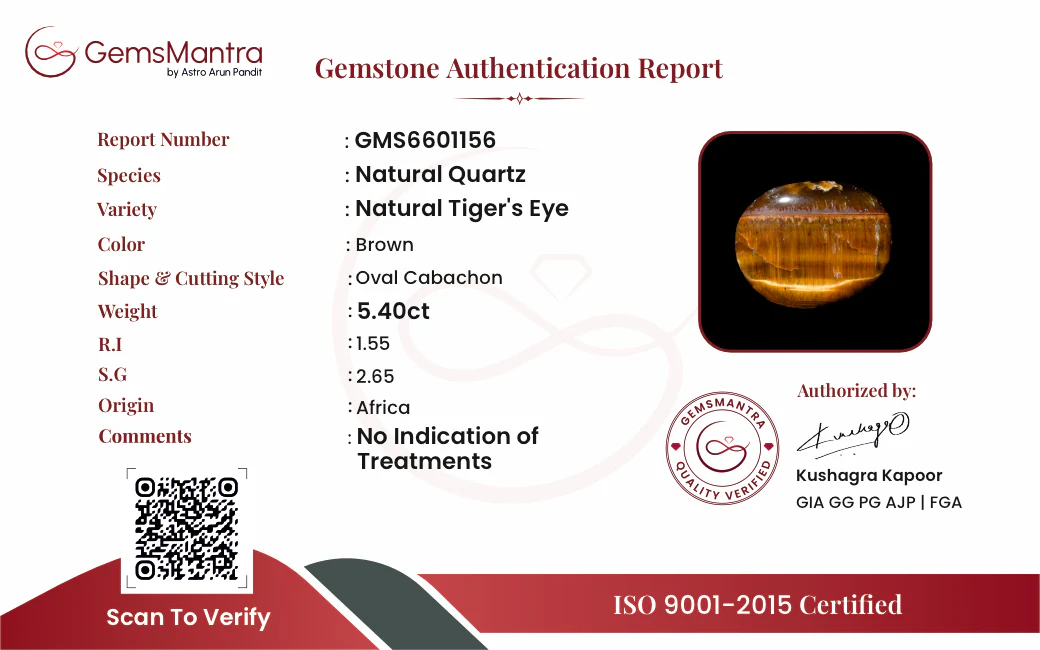 Tiger's Eye – 5.4 Carat / 5.9 Ratti [GM09836] - Image 3