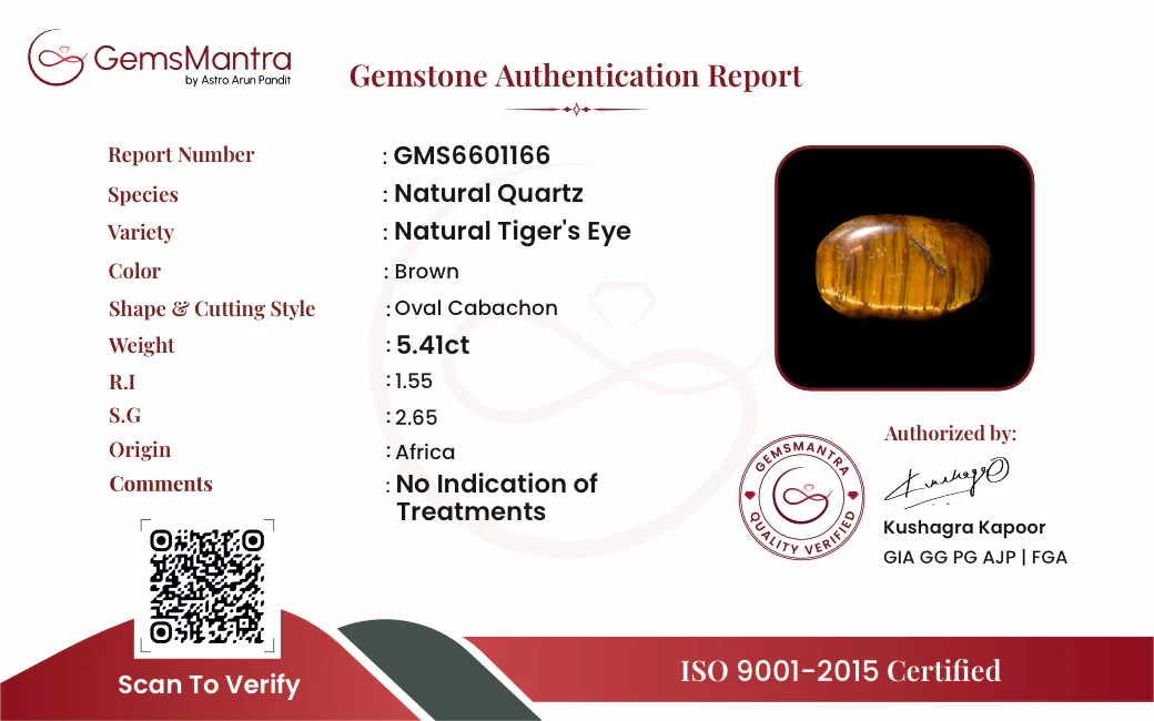 Tiger's Eye – 5.41 Carat / 6 Ratti [GM09846] - Image 3