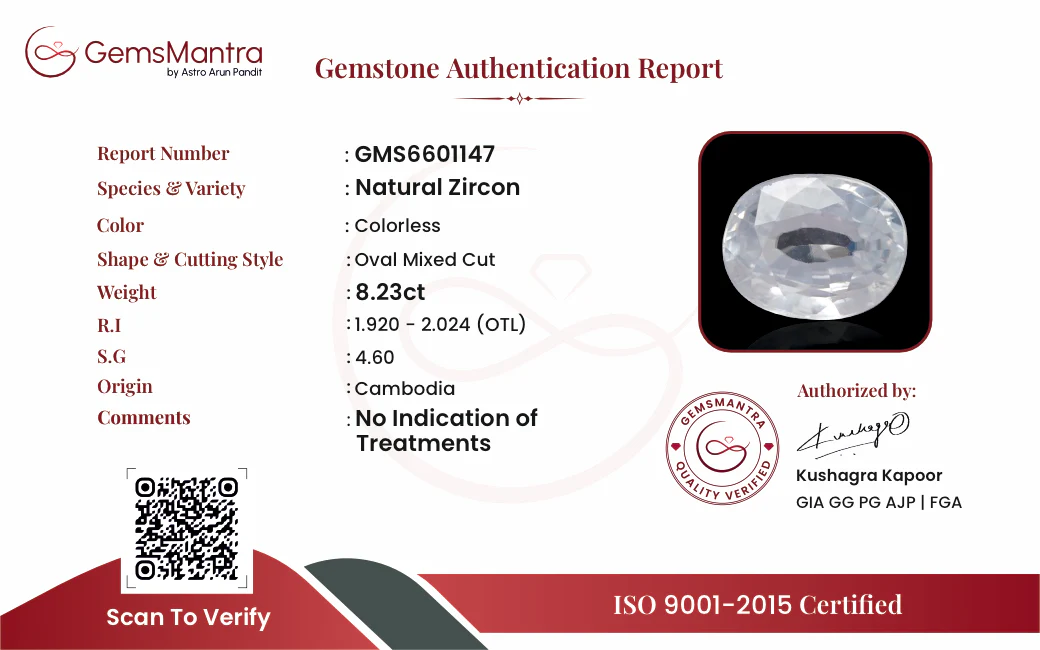 Zircon – 8.23 Carat / 9.1 Ratti [GM09794] - Image 3